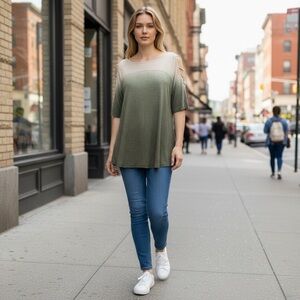 Umgee Ombre Cold Shoulder Tunic
New